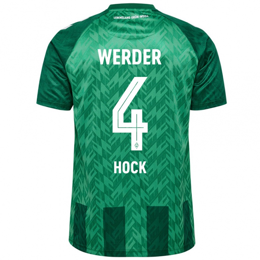 Niño Camiseta Alexander Höck #4 Verde 1ª Equipación 2024/25 La Camisa Chile