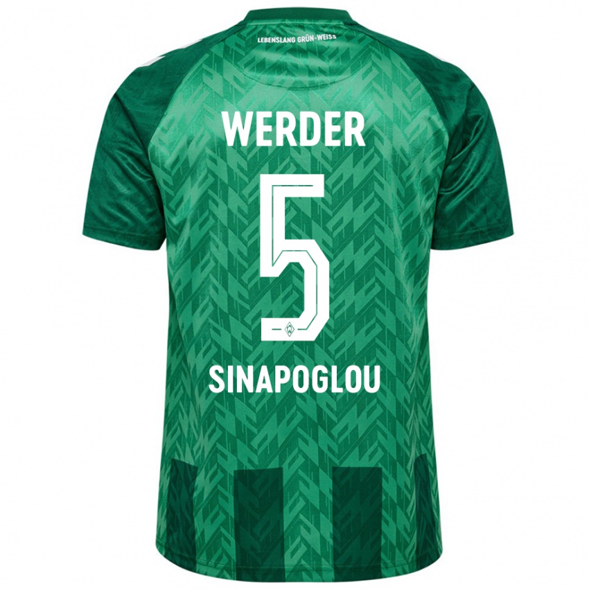 Niño Camiseta Oguzcan Sinapoglou #5 Verde 1ª Equipación 2024/25 La Camisa Chile