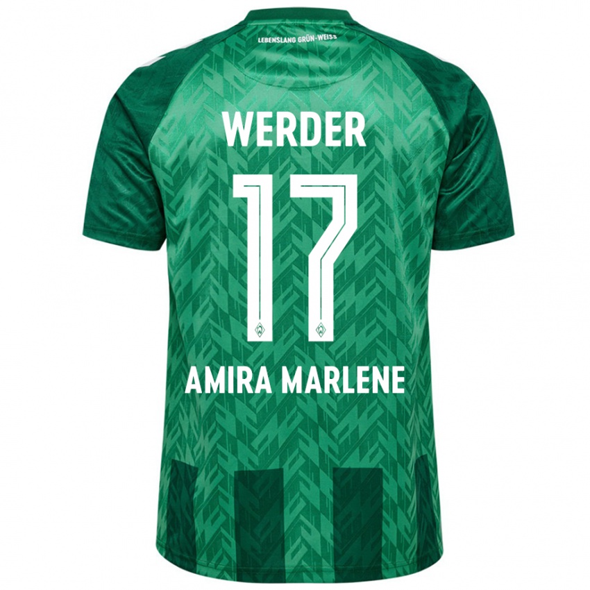 Niño Camiseta Amira Marlene Dahl #17 Verde 1ª Equipación 2024/25 La Camisa Chile