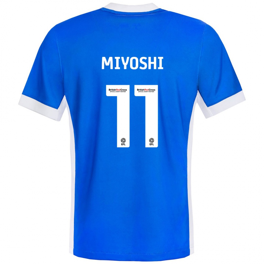 Niño Camiseta Koji Miyoshi #11 Azul Blanco 1ª Equipación 2024/25 La Camisa Chile