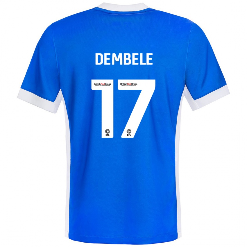 Niño Camiseta Siriki Dembélé #17 Azul Blanco 1ª Equipación 2024/25 La Camisa Chile