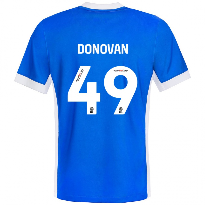 Niño Camiseta Romelle Donovan #49 Azul Blanco 1ª Equipación 2024/25 La Camisa Chile