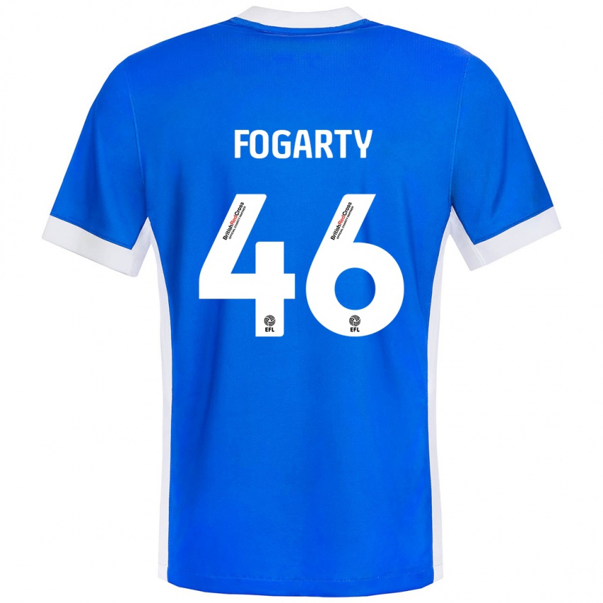 Niño Camiseta Tom Fogarty #46 Azul Blanco 1ª Equipación 2024/25 La Camisa Chile