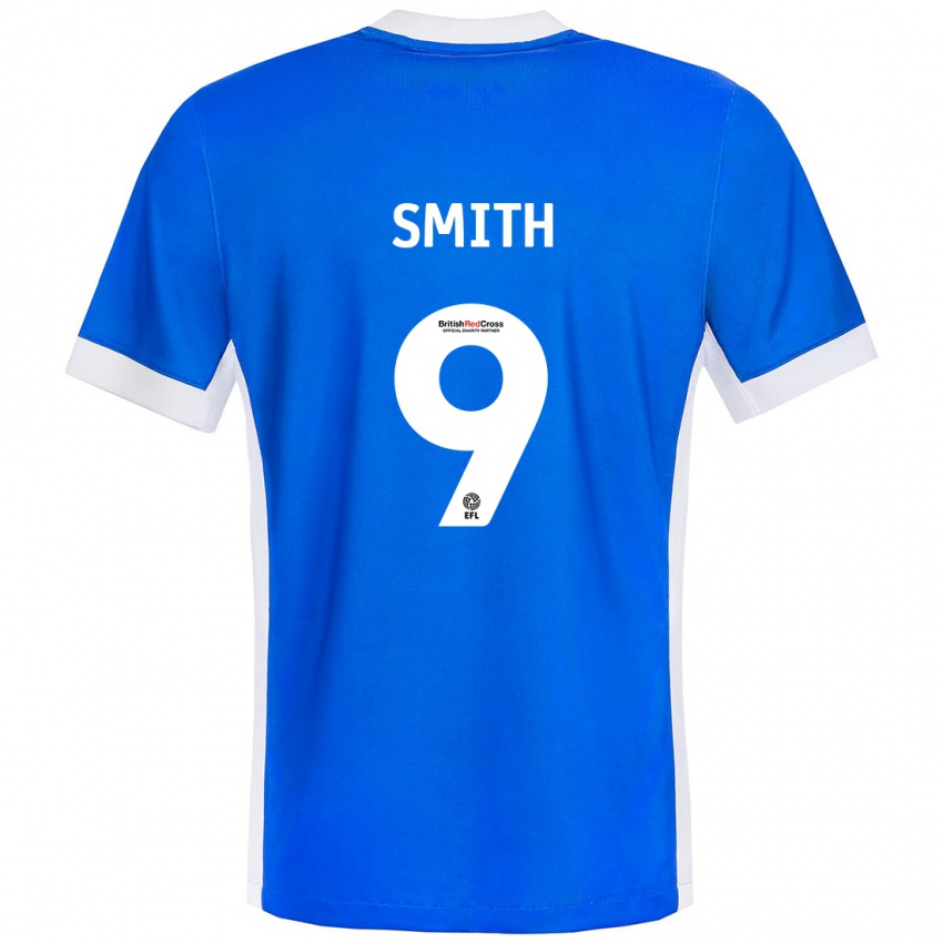 Niño Camiseta Libby Smith #9 Azul Blanco 1ª Equipación 2024/25 La Camisa Chile