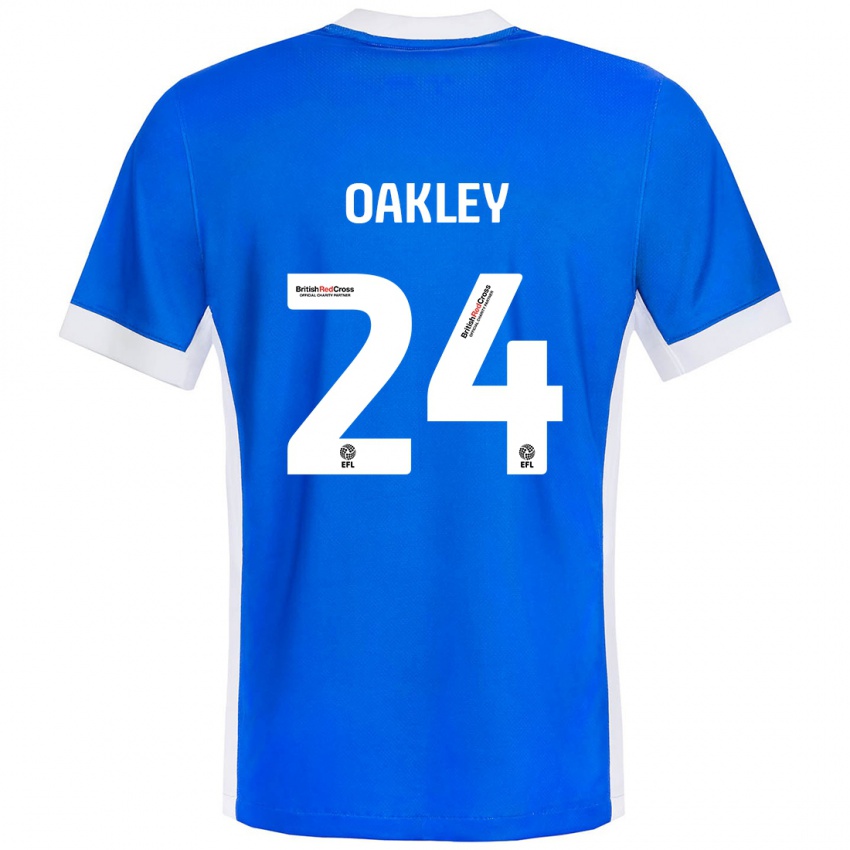 Niño Camiseta Marcel Oakley #24 Azul Blanco 1ª Equipación 2024/25 La Camisa Chile