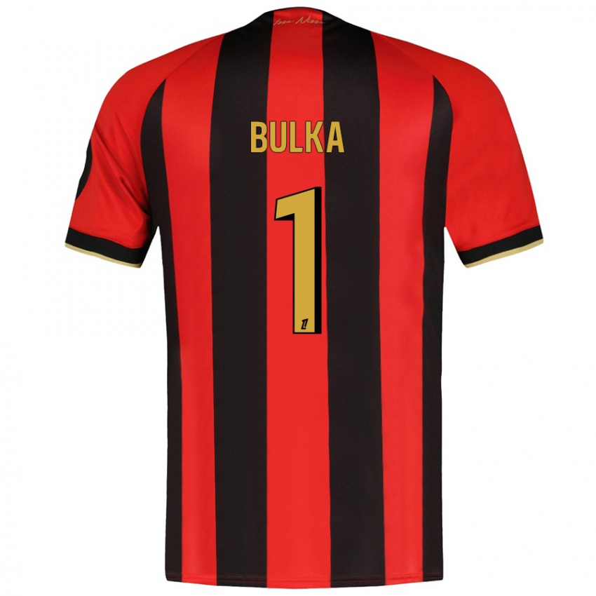 Niño Camiseta Marcin Bulka #1 Rojo Negro 1ª Equipación 2024/25 La Camisa Chile