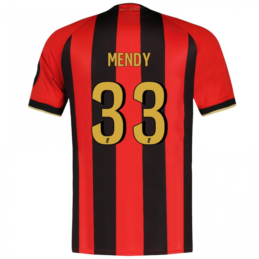 Niño Camiseta Antoine Mendy #33 Rojo Negro 1ª Equipación 2024/25 La Camisa Chile