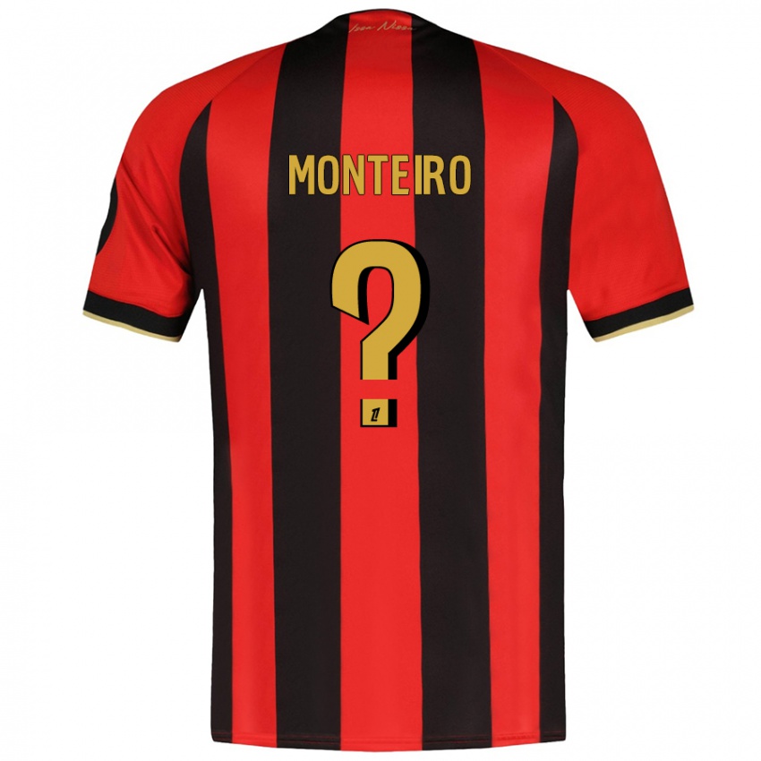 Niño Camiseta Laurenzo Monteiro #0 Rojo Negro 1ª Equipación 2024/25 La Camisa Chile