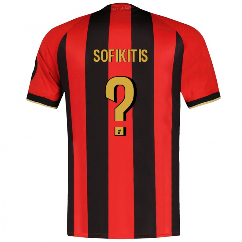 Niño Camiseta Yanis Sofikitis #0 Rojo Negro 1ª Equipación 2024/25 La Camisa Chile