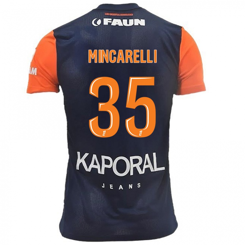 Niño Camiseta Lucas Mincarelli #35 Azul Marino Naranja 1ª Equipación 2024/25 La Camisa Chile