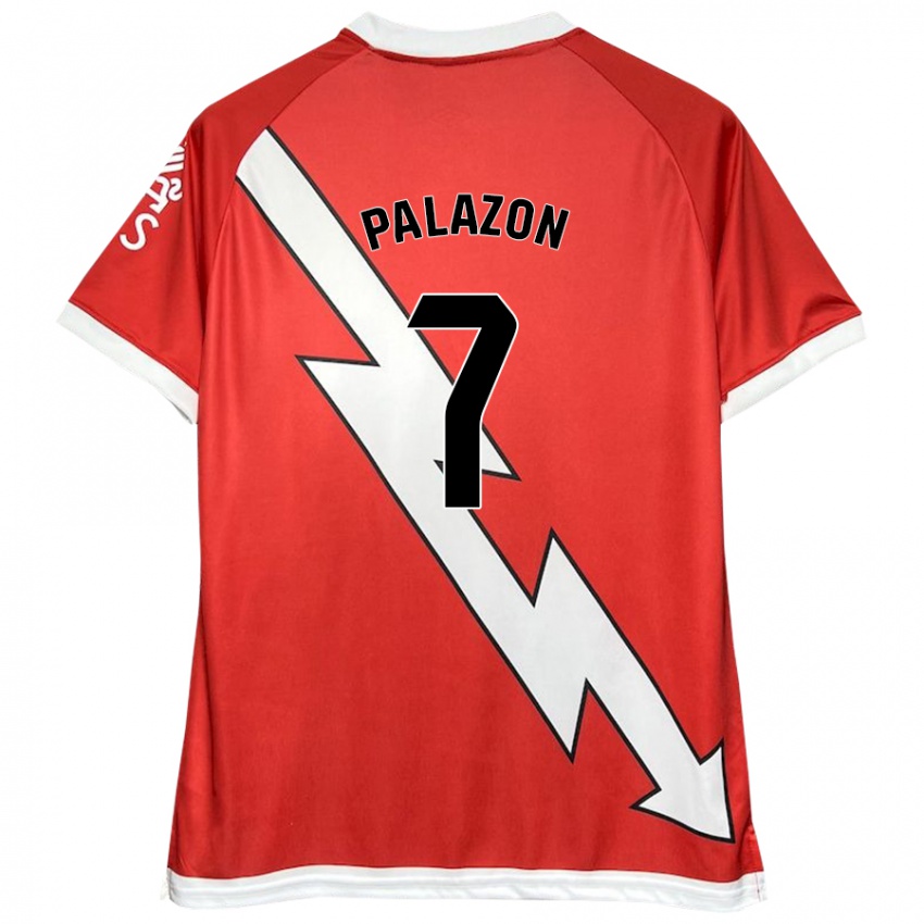 Niño Camiseta Isi Palazón #7 Blanco Rojo 1ª Equipación 2024/25 La Camisa Chile