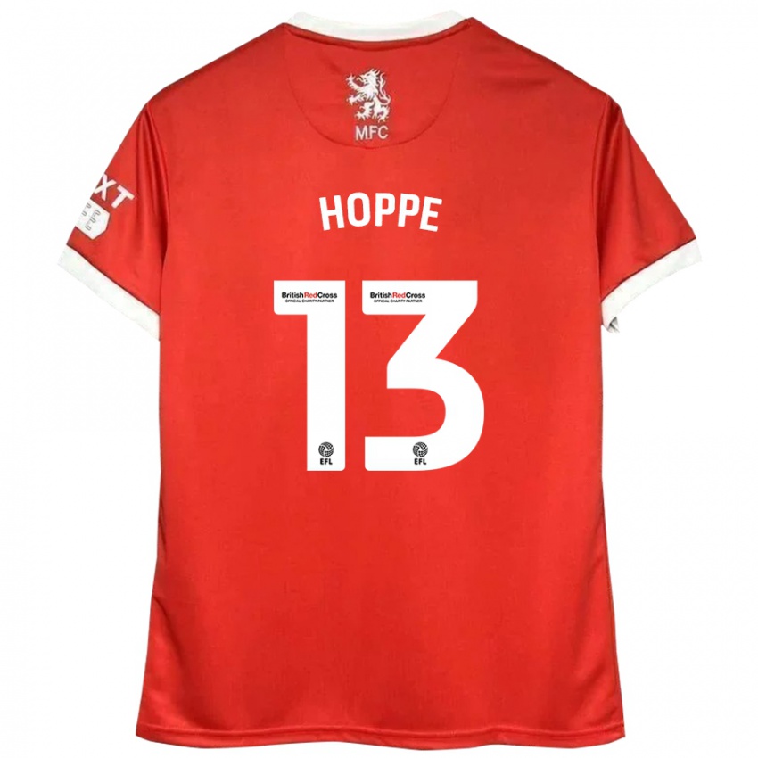 Niño Camiseta Matthew Hoppe #13 Rojo Blanco 1ª Equipación 2024/25 La Camisa Chile