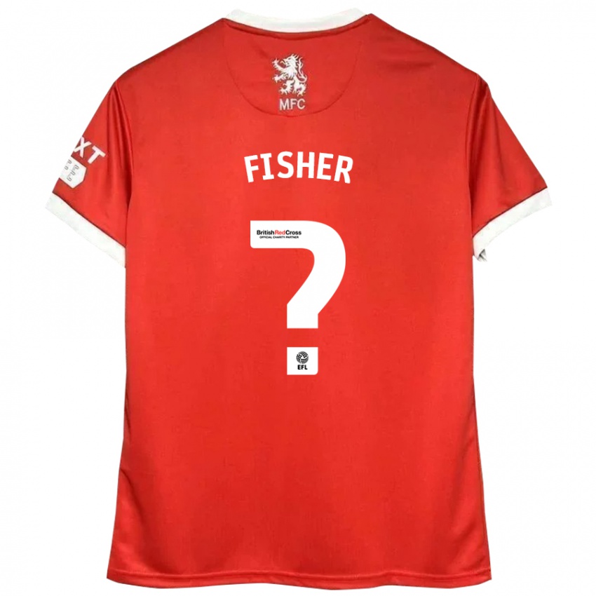 Niño Camiseta Nathan Fisher #0 Rojo Blanco 1ª Equipación 2024/25 La Camisa Chile