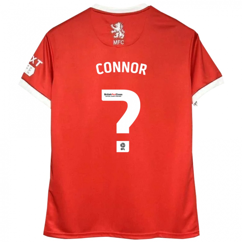 Niño Camiseta Shea Connor #0 Rojo Blanco 1ª Equipación 2024/25 La Camisa Chile