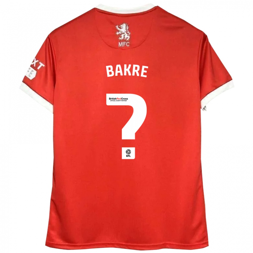 Niño Camiseta Hazeem Bakre #0 Rojo Blanco 1ª Equipación 2024/25 La Camisa Chile