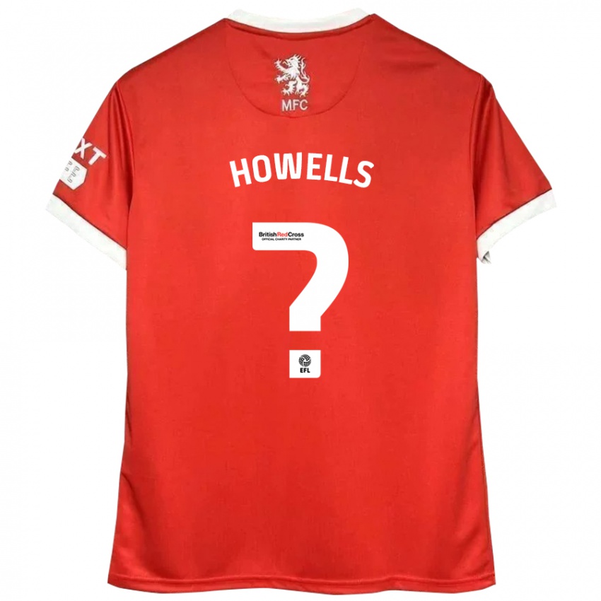 Niño Camiseta Max Howells #0 Rojo Blanco 1ª Equipación 2024/25 La Camisa Chile