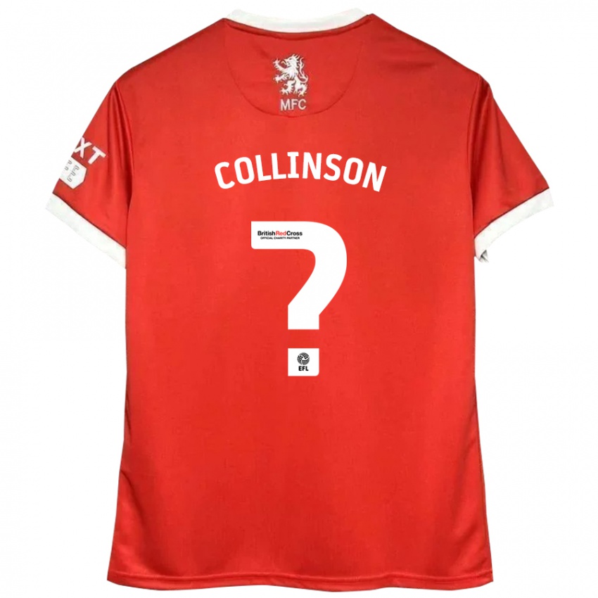 Niño Camiseta Isaac Collinson #0 Rojo Blanco 1ª Equipación 2024/25 La Camisa Chile