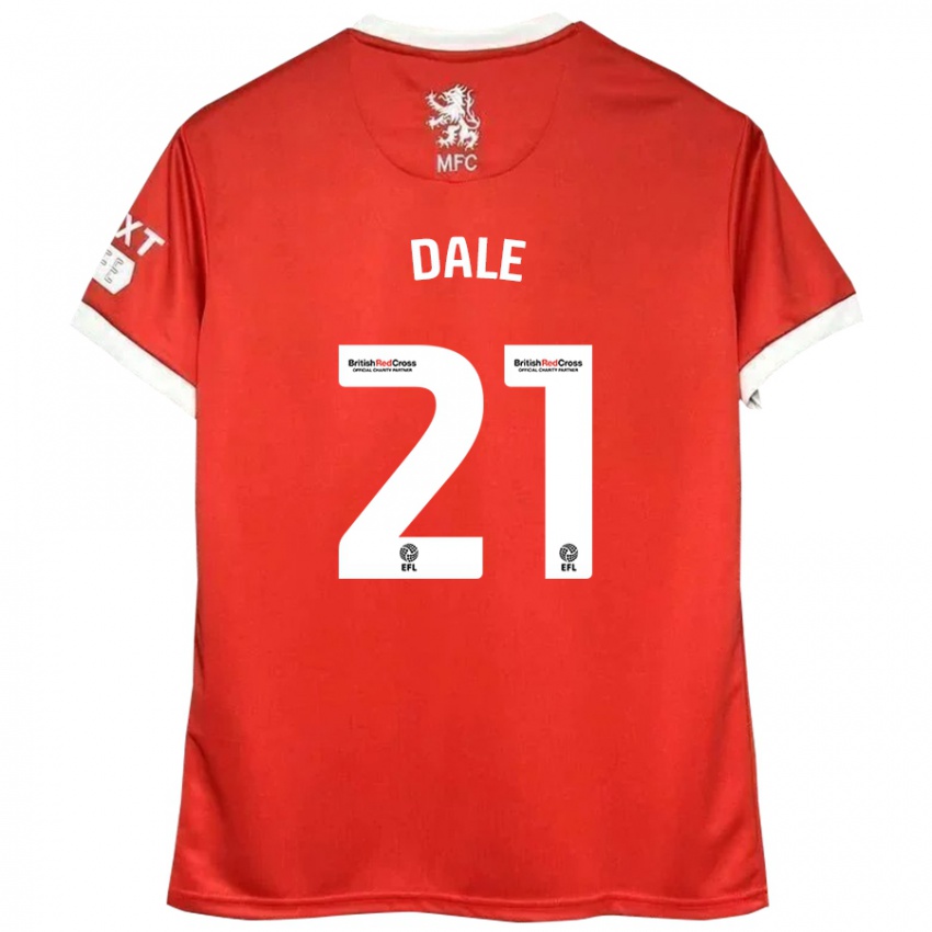 Niño Camiseta Faye Dale #21 Rojo Blanco 1ª Equipación 2024/25 La Camisa Chile