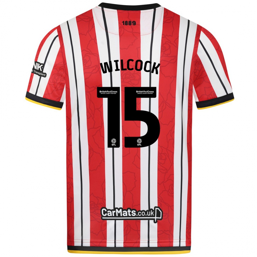 Niño Camiseta Tamara Wilcock #15 Rojo Blanco Rayas 1ª Equipación 2024/25 La Camisa Chile