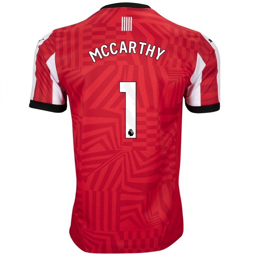 Niño Camiseta Alex Mccarthy #1 Rojo Blanco 1ª Equipación 2024/25 La Camisa Chile