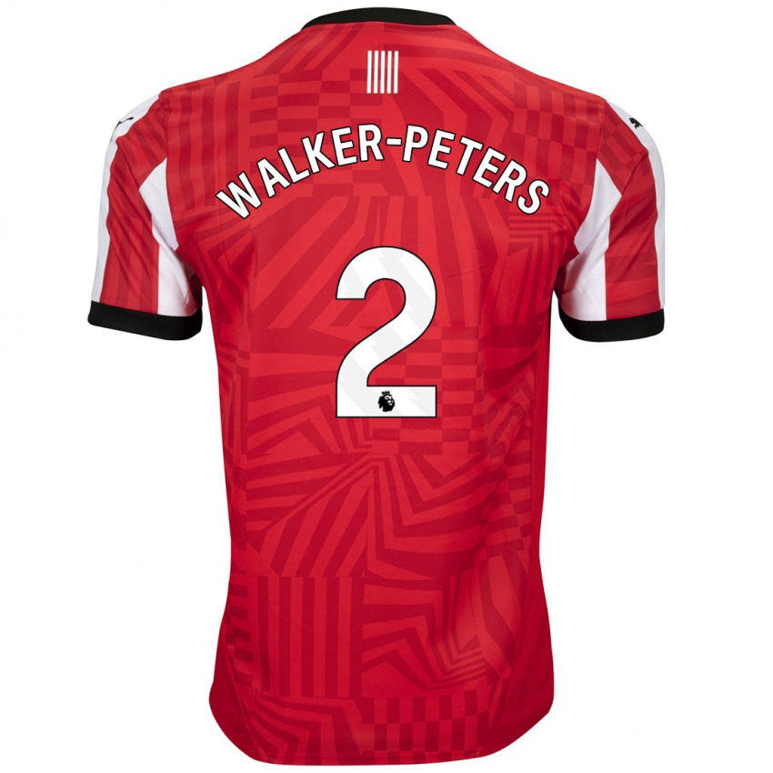 Niño Camiseta Kyle Walker-Peters #2 Rojo Blanco 1ª Equipación 2024/25 La Camisa Chile