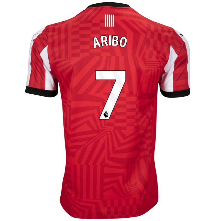 Niño Camiseta Joe Aribo #7 Rojo Blanco 1ª Equipación 2024/25 La Camisa Chile