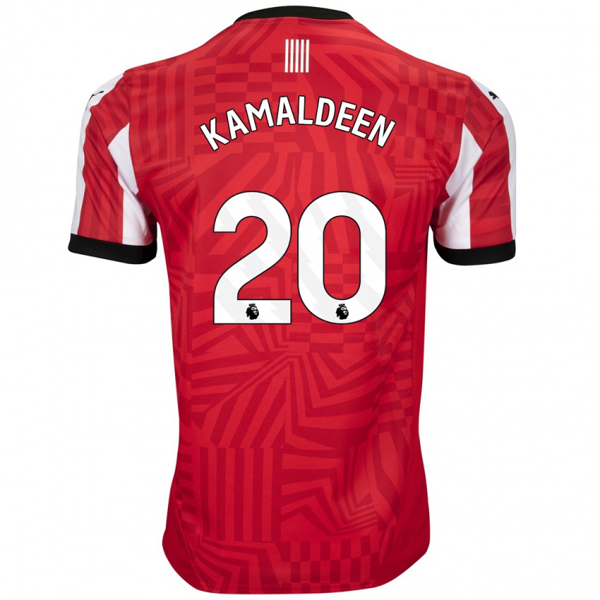 Niño Camiseta Kamaldeen Sulemana #20 Rojo Blanco 1ª Equipación 2024/25 La Camisa Chile