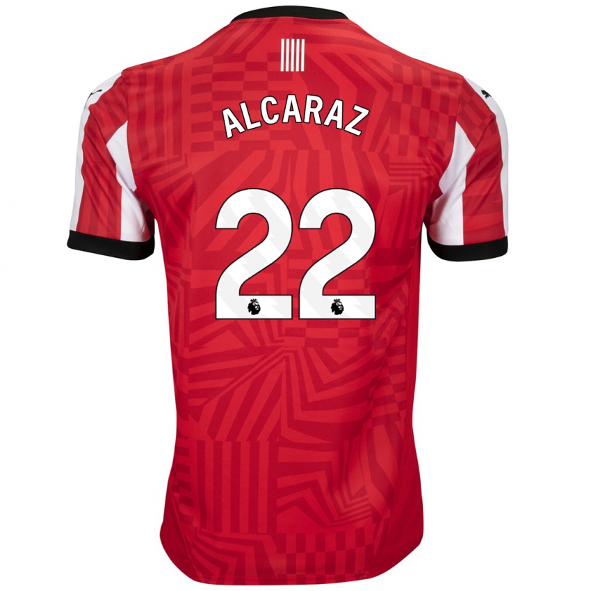 Niño Camiseta Carlos Alcaraz #22 Rojo Blanco 1ª Equipación 2024/25 La Camisa Chile