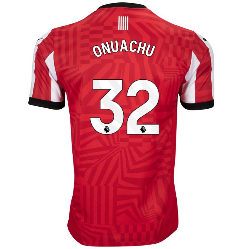 Niño Camiseta Paul Onuachu #32 Rojo Blanco 1ª Equipación 2024/25 La Camisa Chile