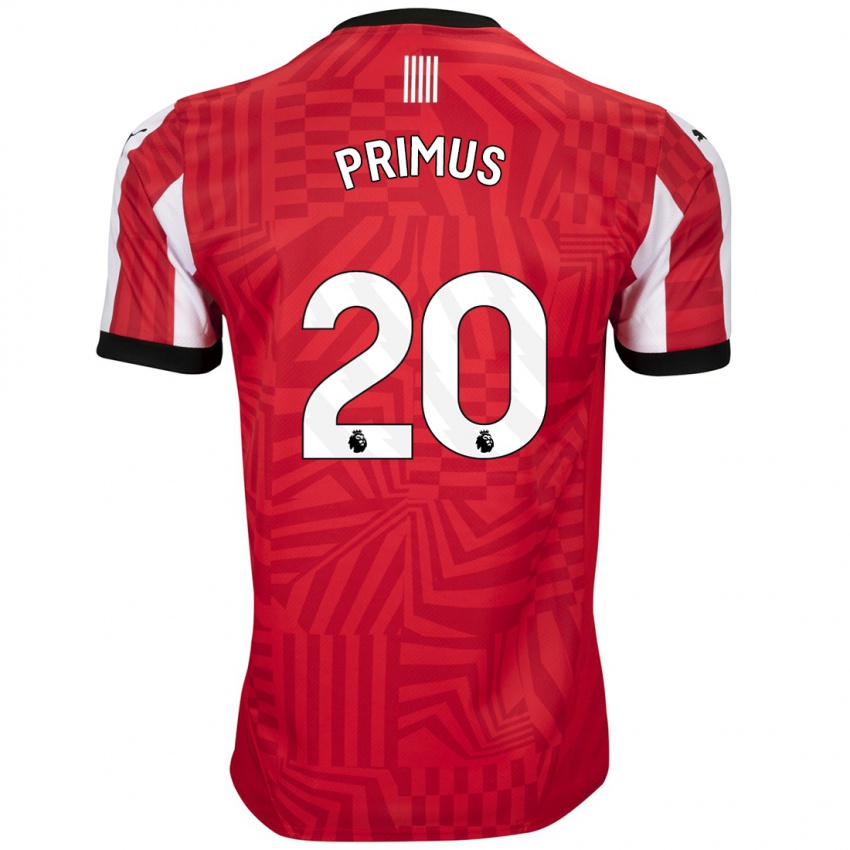 Niño Camiseta Atlanta Primus #20 Rojo Blanco 1ª Equipación 2024/25 La Camisa Chile