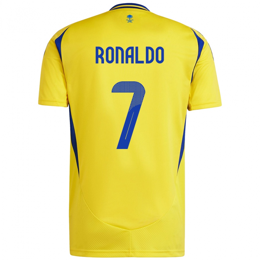 Niño Camiseta Cristiano Ronaldo #7 Amarillo Azul 1ª Equipación 2024/25 La Camisa Chile