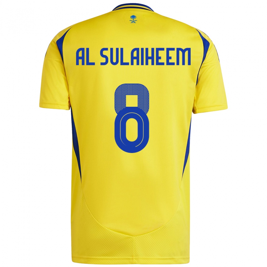 Niño Camiseta Abdulmajeed Al-Sulaiheem #8 Amarillo Azul 1ª Equipación 2024/25 La Camisa Chile