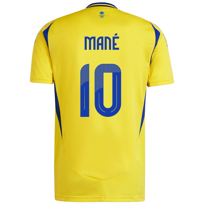 Niño Camiseta Sadio Mane #10 Amarillo Azul 1ª Equipación 2024/25 La Camisa Chile