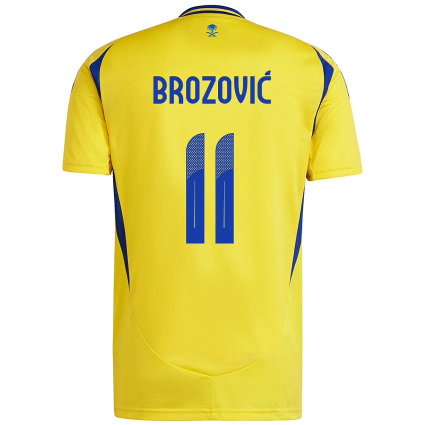 Niño Camiseta Marcelo Brozovic #11 Amarillo Azul 1ª Equipación 2024/25 La Camisa Chile