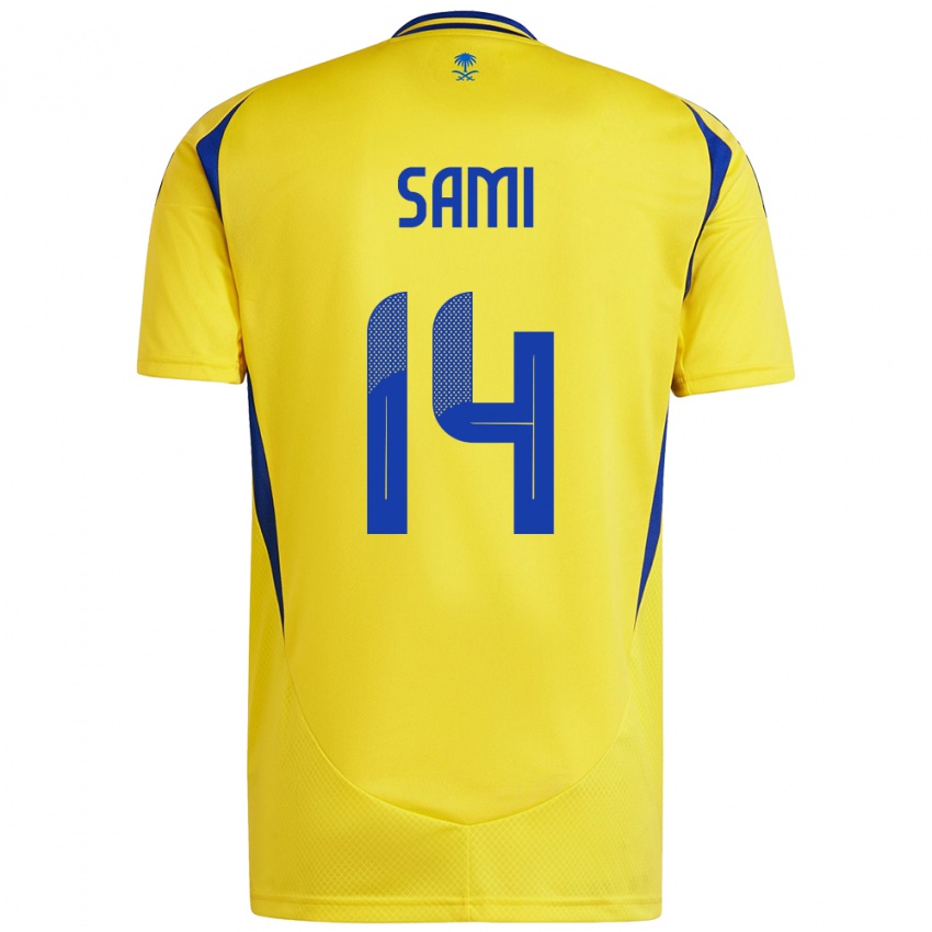 Niño Camiseta Sami Al-Najei #14 Amarillo Azul 1ª Equipación 2024/25 La Camisa Chile