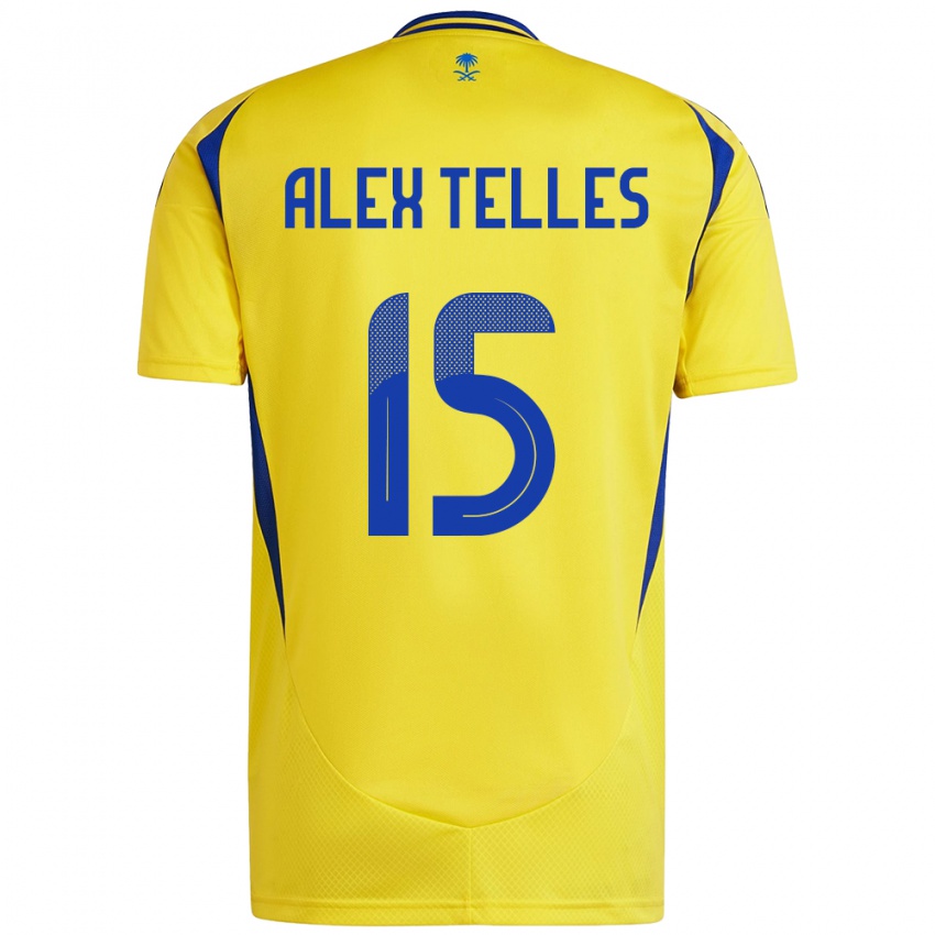 Niño Camiseta Alex Telles #15 Amarillo Azul 1ª Equipación 2024/25 La Camisa Chile