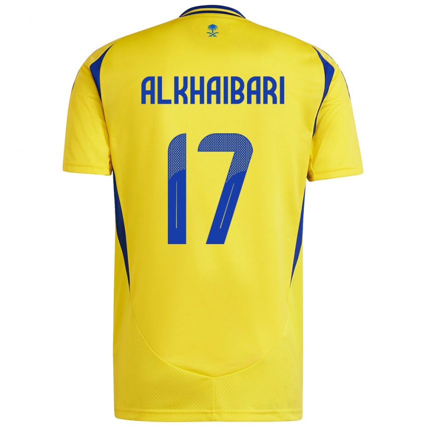 Niño Camiseta Abdullah Al-Khaibari #17 Amarillo Azul 1ª Equipación 2024/25 La Camisa Chile