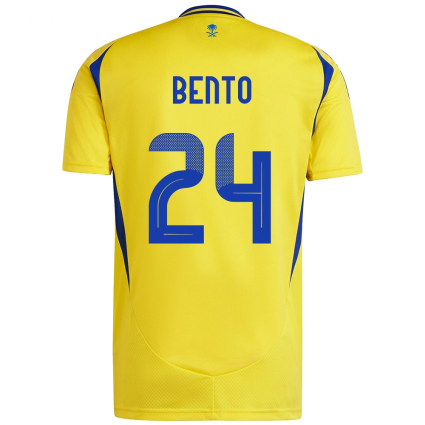 Niño Camiseta Bento #24 Amarillo Azul 1ª Equipación 2024/25 La Camisa Chile