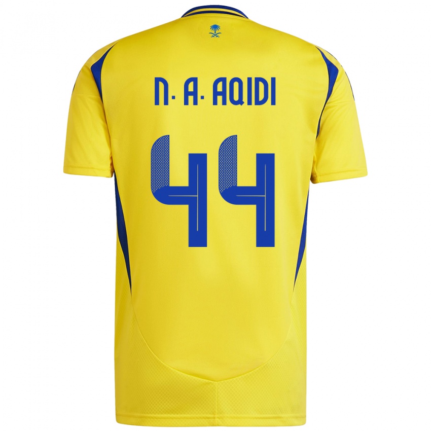 Niño Camiseta Nawaf Al-Aqidi #44 Amarillo Azul 1ª Equipación 2024/25 La Camisa Chile