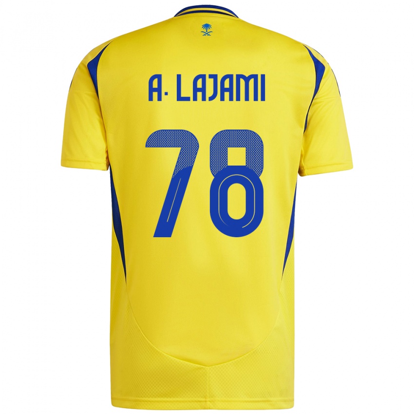 Niño Camiseta Ali Lajami #78 Amarillo Azul 1ª Equipación 2024/25 La Camisa Chile