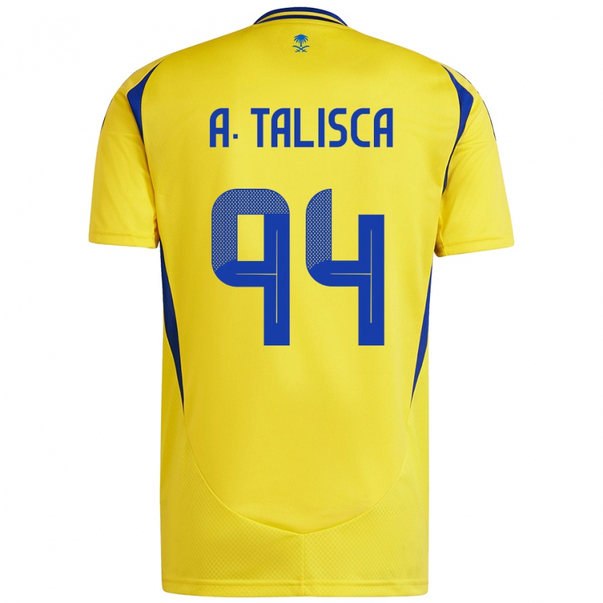 Niño Camiseta Talisca #94 Amarillo Azul 1ª Equipación 2024/25 La Camisa Chile