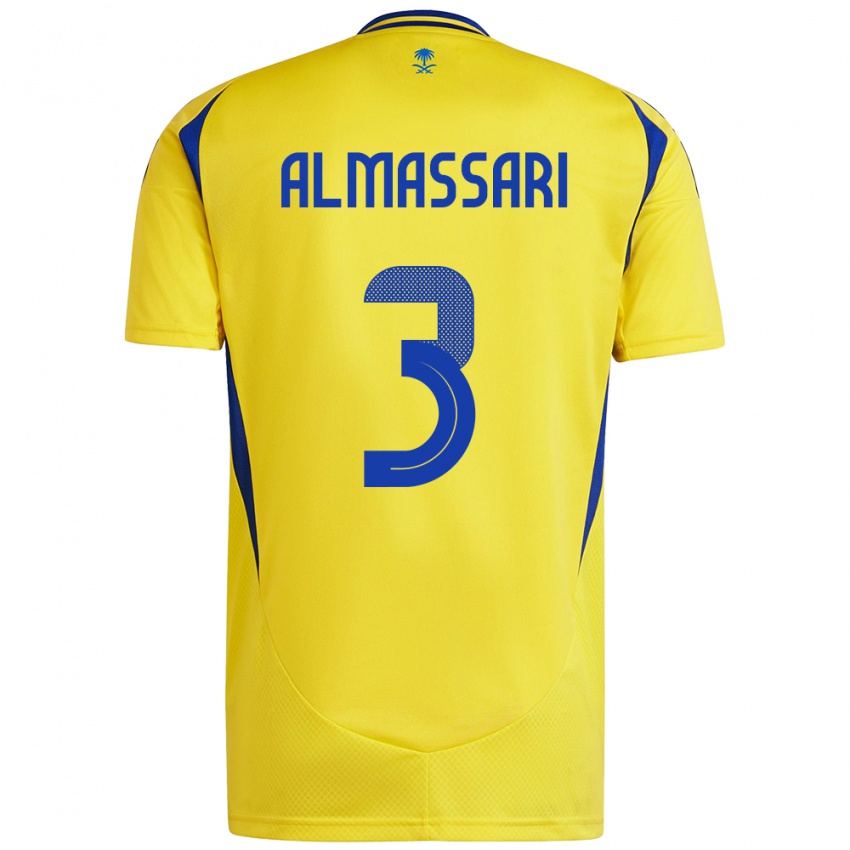 Niño Camiseta Wadha Almassari #3 Amarillo Azul 1ª Equipación 2024/25 La Camisa Chile