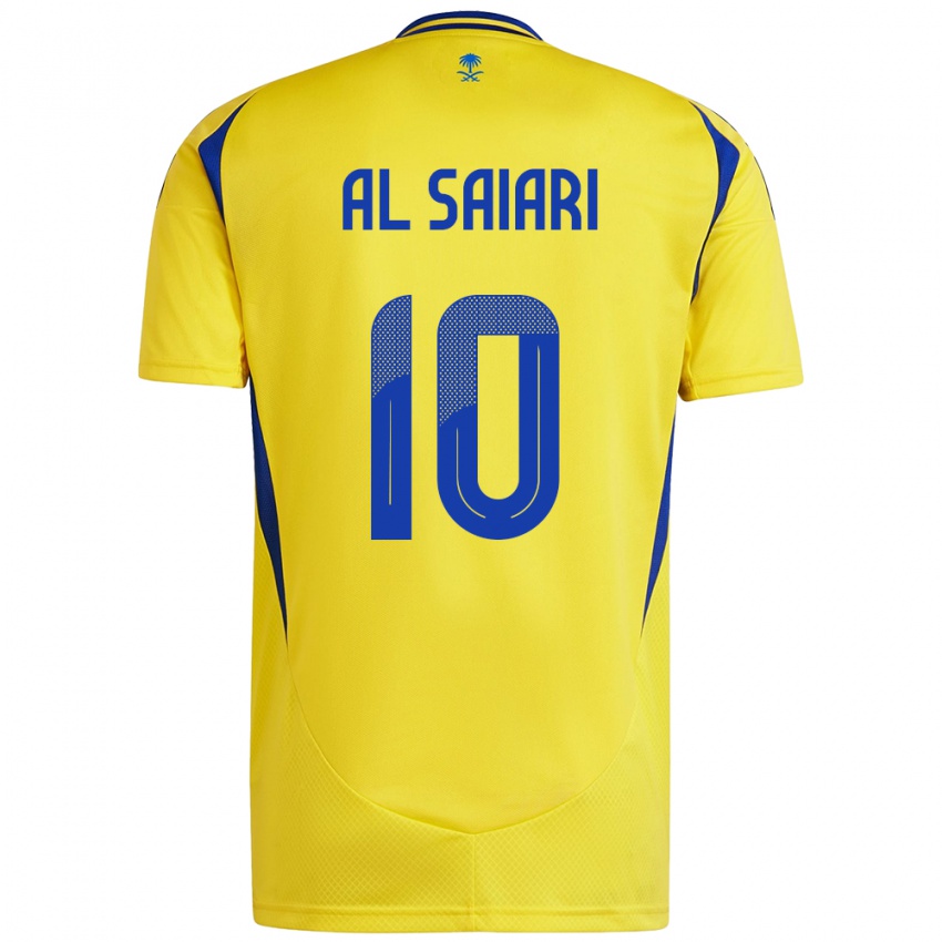 Niño Camiseta Mubarkh Al-Saiari #10 Amarillo Azul 1ª Equipación 2024/25 La Camisa Chile