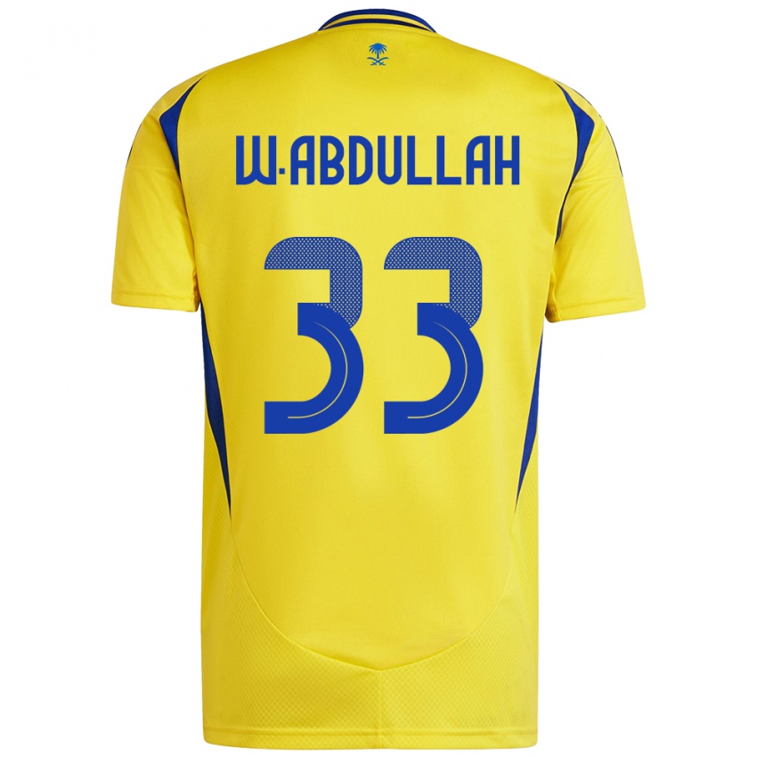 Niño Camiseta Waleed Abdullah #33 Amarillo Azul 1ª Equipación 2024/25 La Camisa Chile