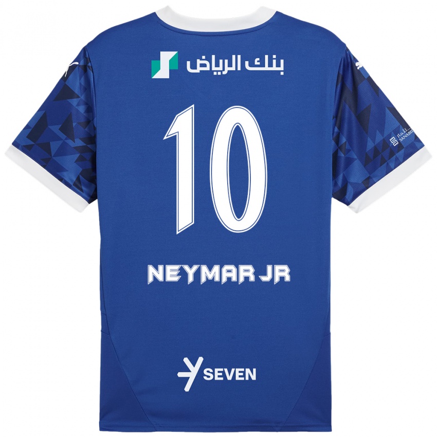 Niño Camiseta Neymar #10 Azul Oscuro Blanco 1ª Equipación 2024/25 La Camisa Chile