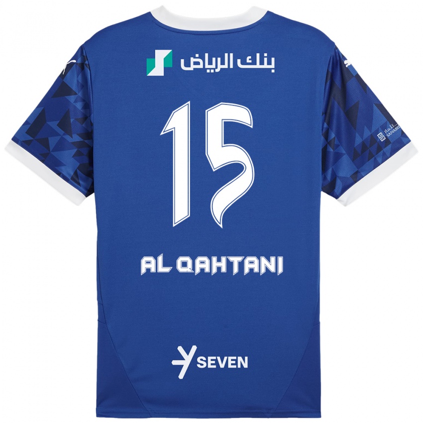 Niño Camiseta Mohammed Al-Qahtani #15 Azul Oscuro Blanco 1ª Equipación 2024/25 La Camisa Chile