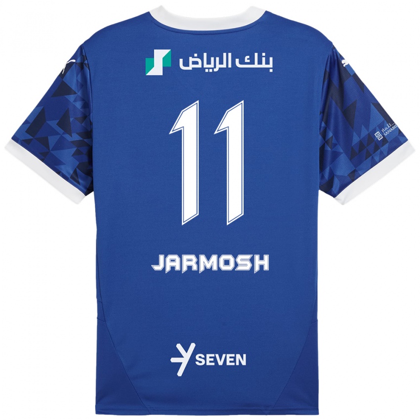 Niño Camiseta Abdulaziz Jarmosh #11 Azul Oscuro Blanco 1ª Equipación 2024/25 La Camisa Chile