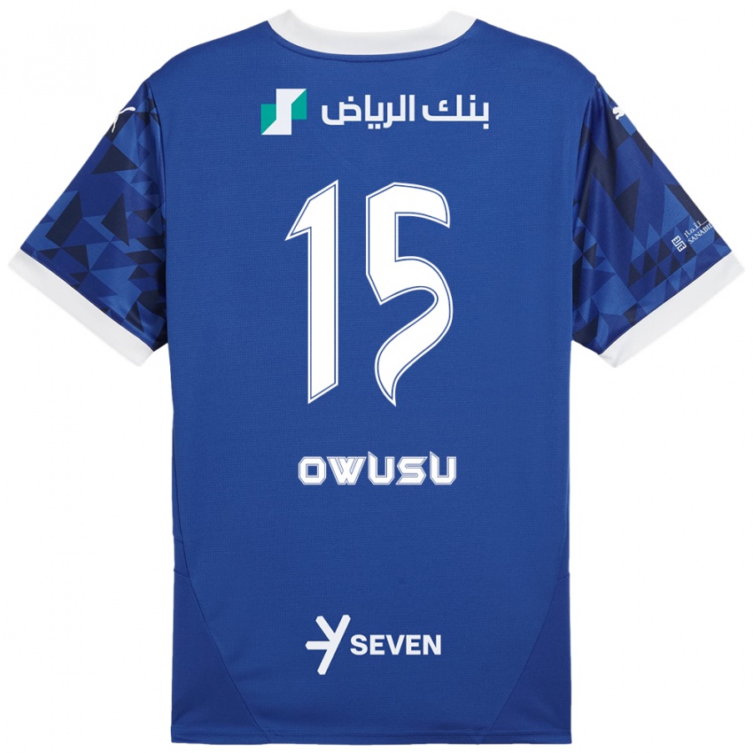 Niño Camiseta Mavis Owusu #15 Azul Oscuro Blanco 1ª Equipación 2024/25 La Camisa Chile