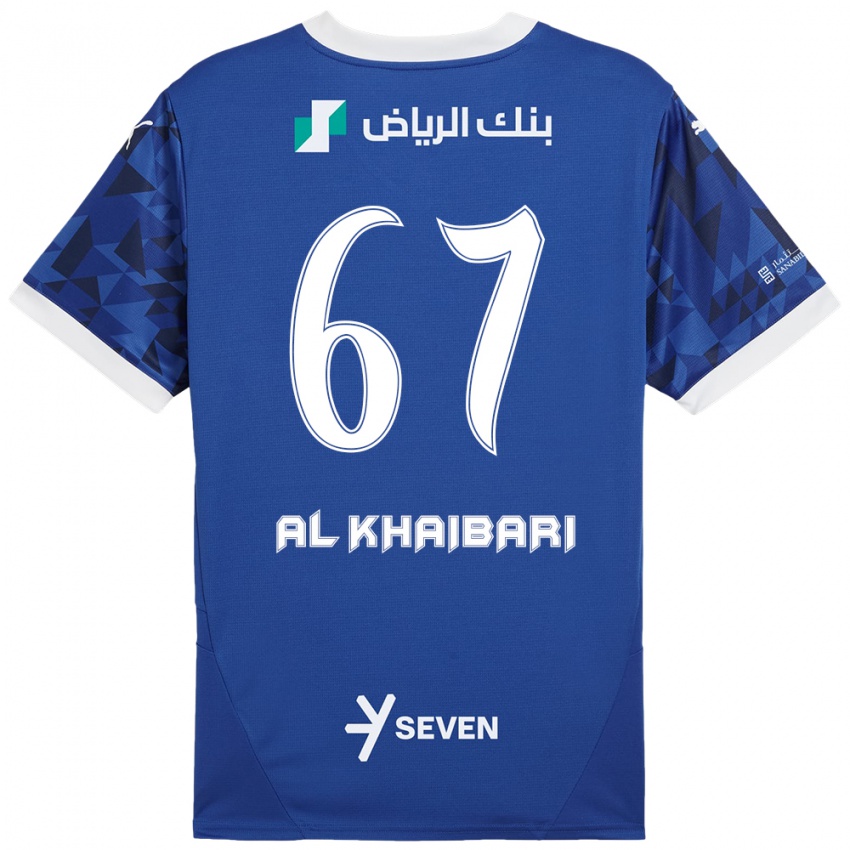 Niño Camiseta Mohammed Al-Khaibari #67 Azul Oscuro Blanco 1ª Equipación 2024/25 La Camisa Chile