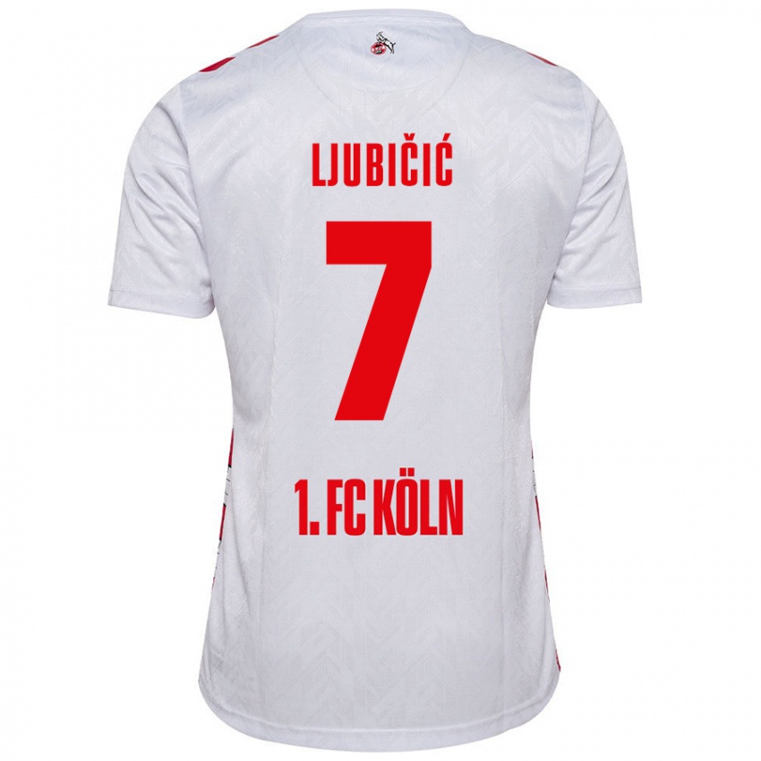 Niño Camiseta Dejan Ljubicic #7 Blanco Rojo 1ª Equipación 2024/25 La Camisa Chile